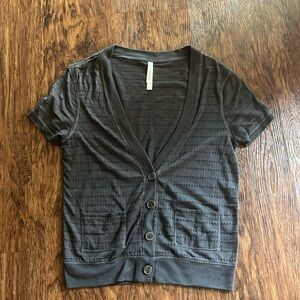 Aeropostale small summer lightweight cardigan gray